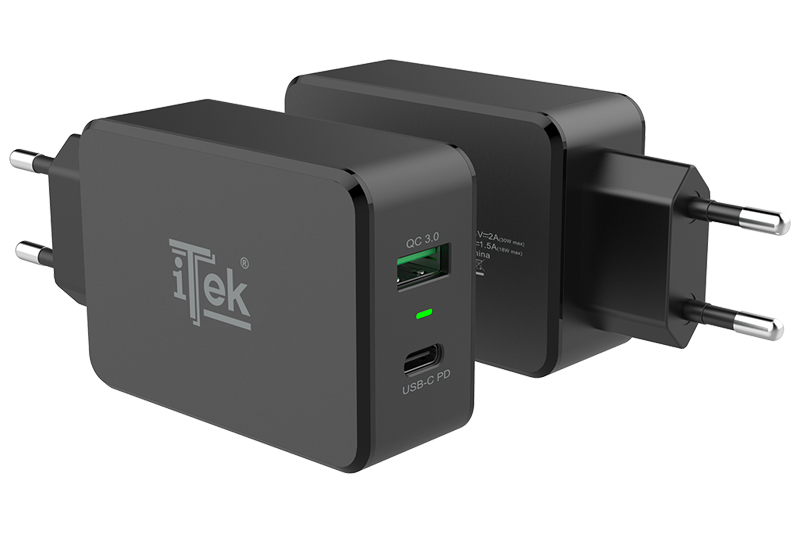 itek ITSCWUC30 mobile device charger Universal Black AC Fast charging Indoor – image 2