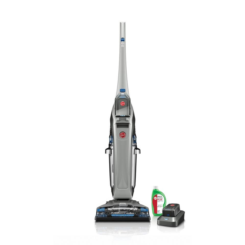 Hoover FloorMate Upright vacuum Battery Dry&wet Bagless Black, Grey, Silver