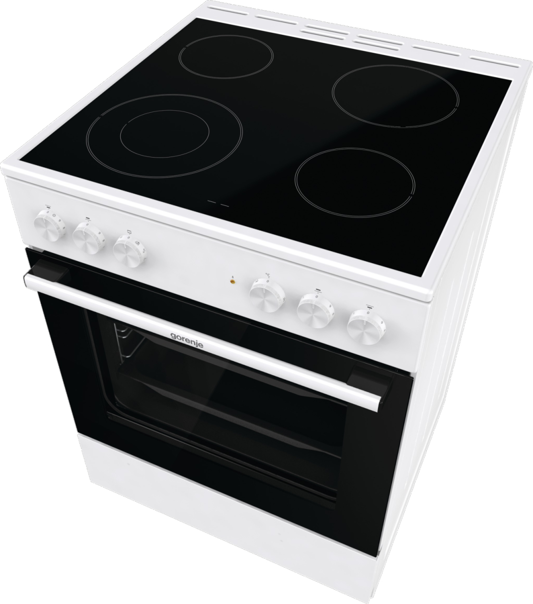 Gorenje GEC6A41WC cooker Freestanding cooker Electric Coil hob Silver – image 9