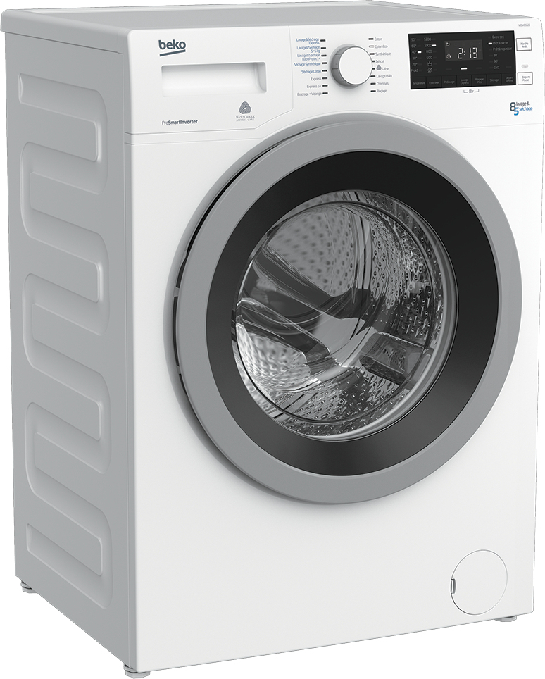 Beko WDW85122 washer dryer Freestanding Front-load Black, Silver, White – image 7