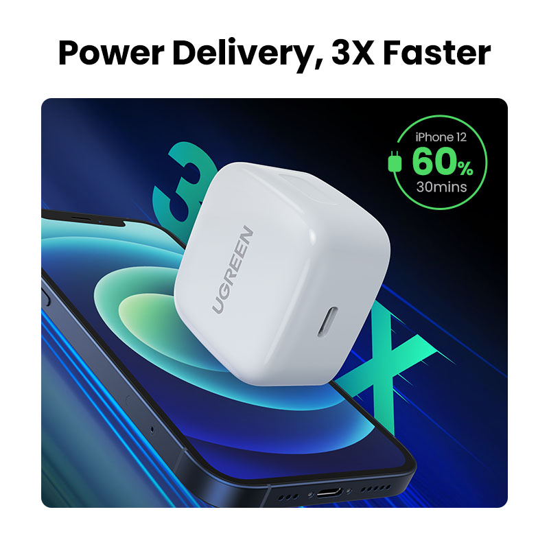 Ugreen USB-C 20W PD Snel Oplader UK plug – image 5