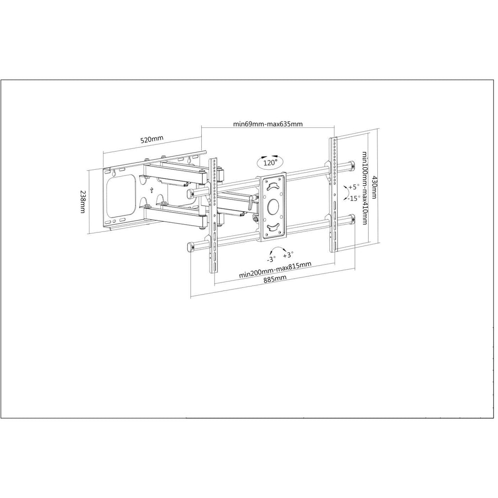 Manhattan Wall Mount for TV & Monitors (Full Motion), For screens – image 5