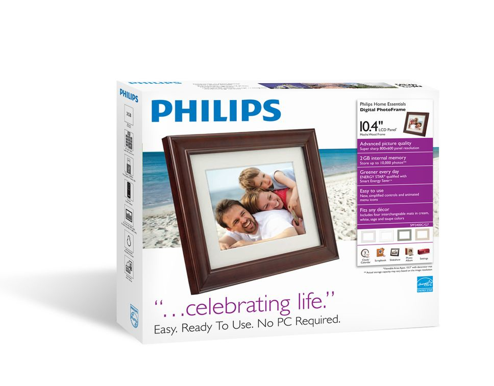 Philips Home Essentials SPF3400C/G7 digital photo frame Brown – image 2