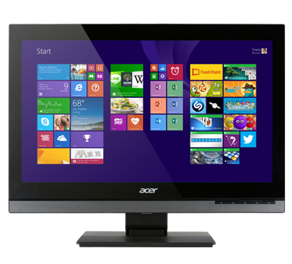 Acer Veriton Z4810G Intel® Core™ i5 i5-4460T 58.4 cm (23″) 1920 x 1080 pixels Touchscreen All-in-One PC 8 GB DDR2-SDRAM 128 GB SSD Windows 7 Professional Black image 1