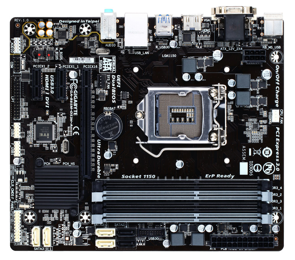 GIGABYTE GA-B85M-DS3H-A motherboard Intel® B85 LGA 1150 (Socket H3) micro ATX – image 2