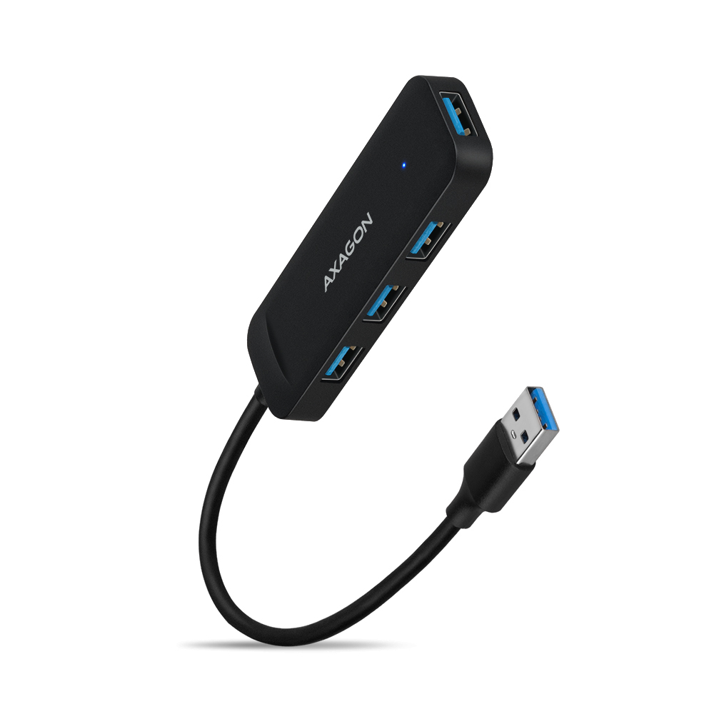 Axagon HUE-L1A interface hub USB 3.2 Gen 1 (3.1 Gen 1) Type-A 5000 Mbit/s Black