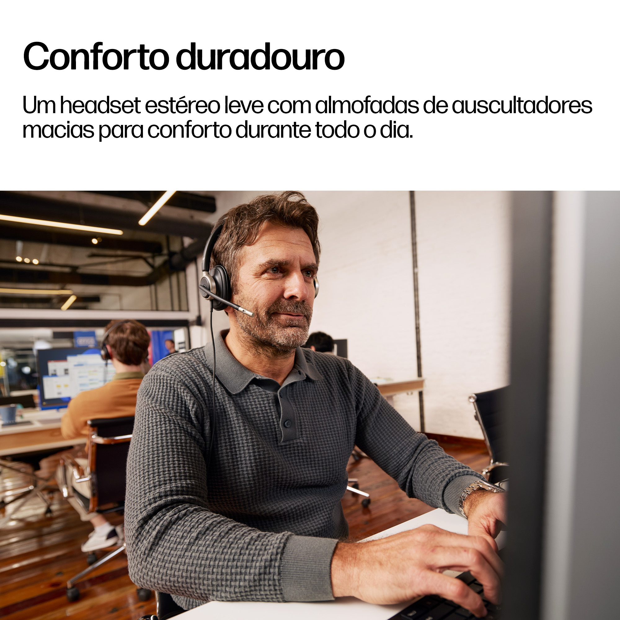 HP Poly Headset estéreo USB com fios Mission 825 (a granel) — miniatura 4
