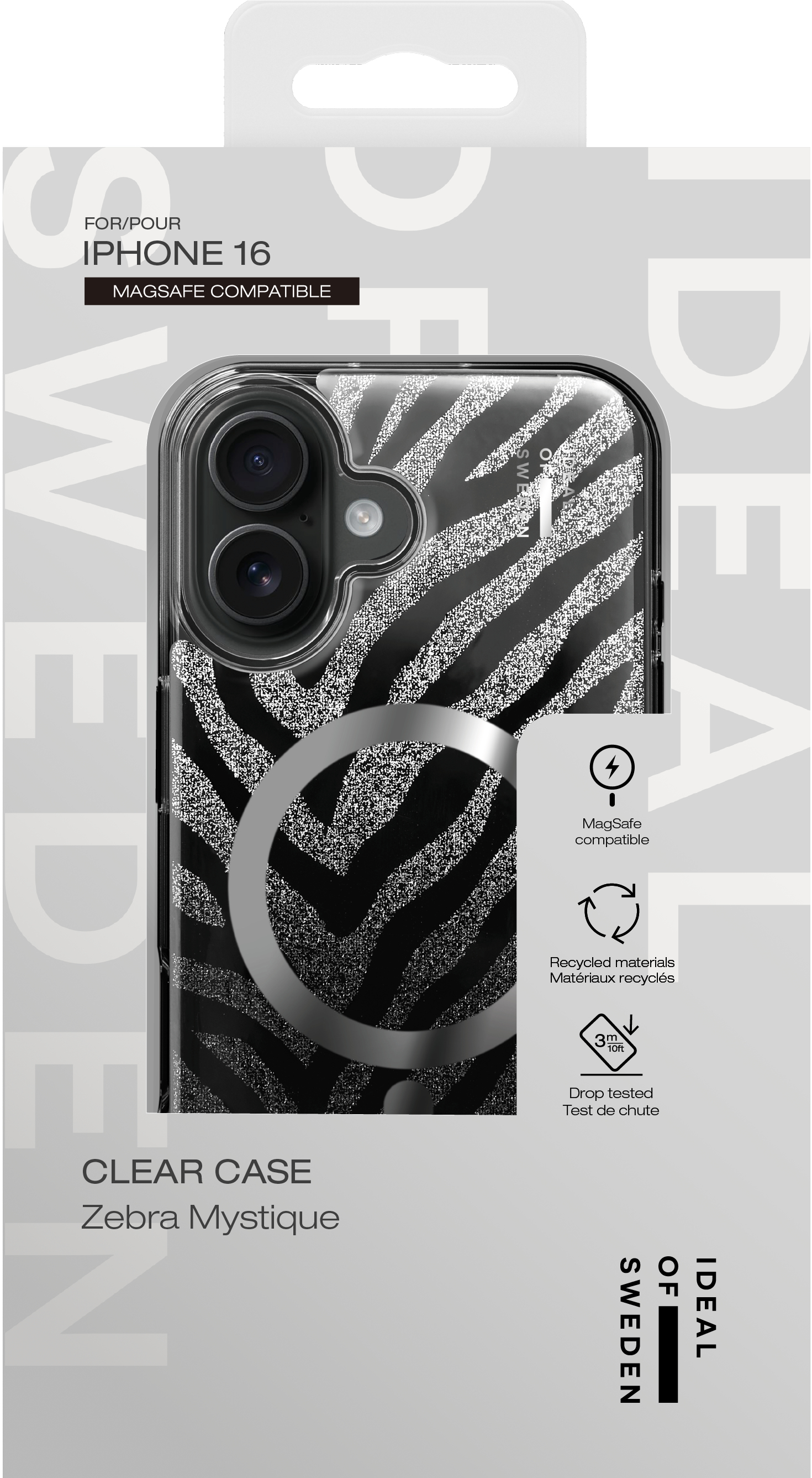iDeal of Sweden Clear Case MagSafe iPhone 16 Zebra Mystique – image 4