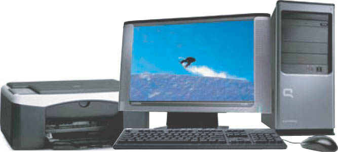 HP Presario SR5255 + 19” TFT Wide + HP 2180 All-in-one