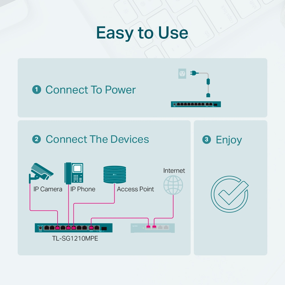 TP-Link 10-Port Gigabit Easy Smart Switch with 8-Port PoE+ – image 7