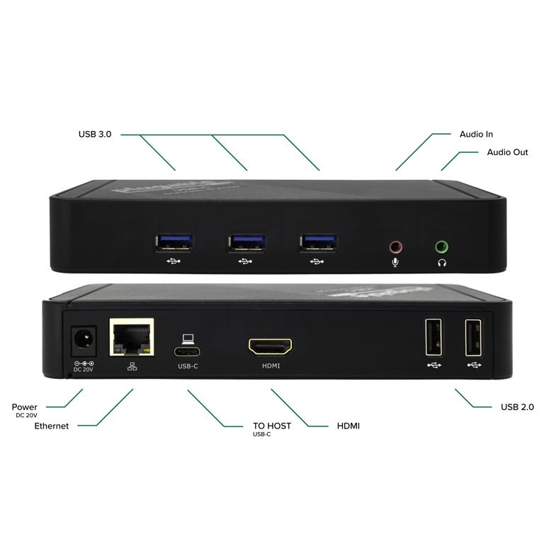Plugable Technologies UD-CA1A laptop dock/port replicator Docking USB 3.2 Gen 1 (3.1 Gen 1) Type-C Black – image 6