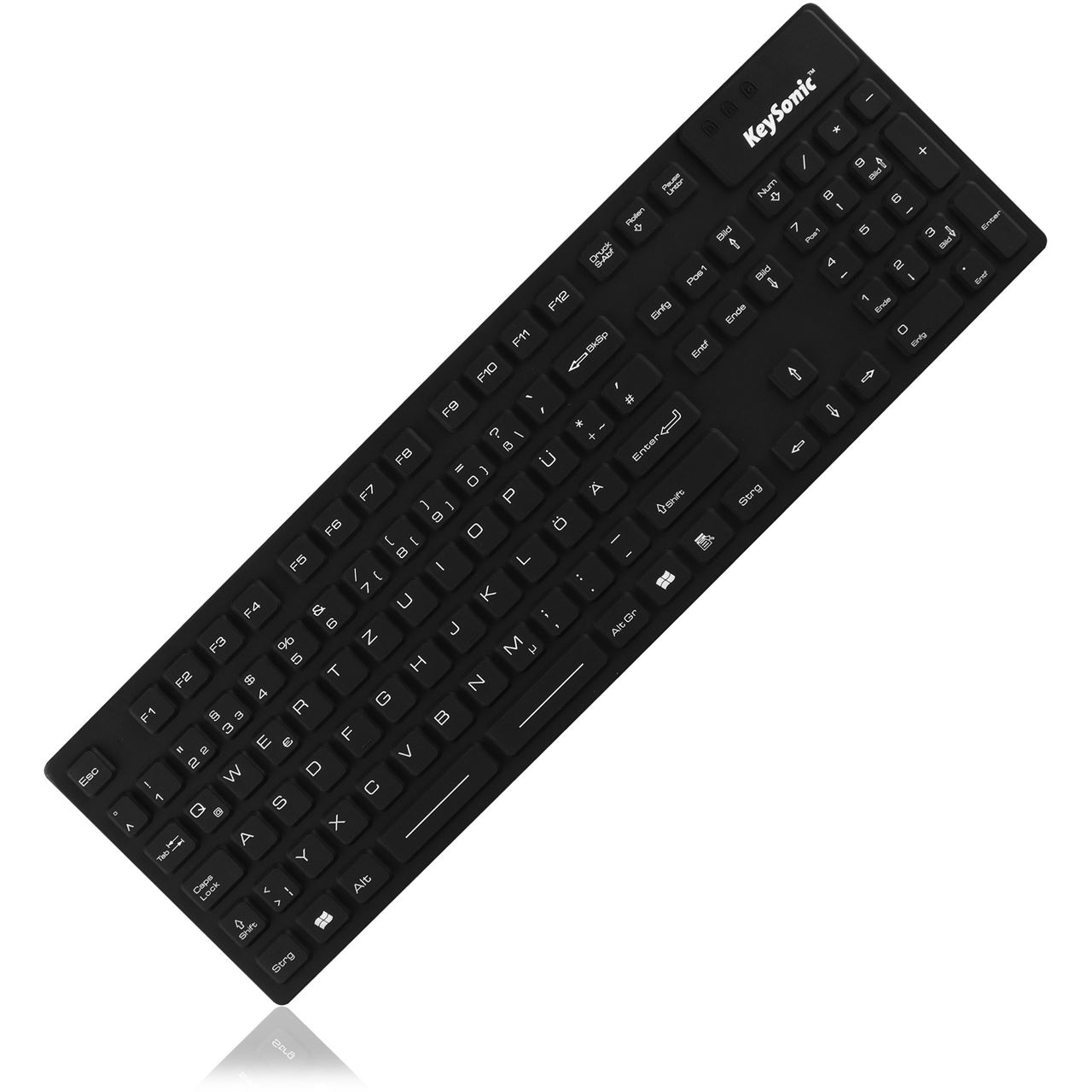 KeySonic KSK-8030IN keyboard Universal USB QWERTY English Black