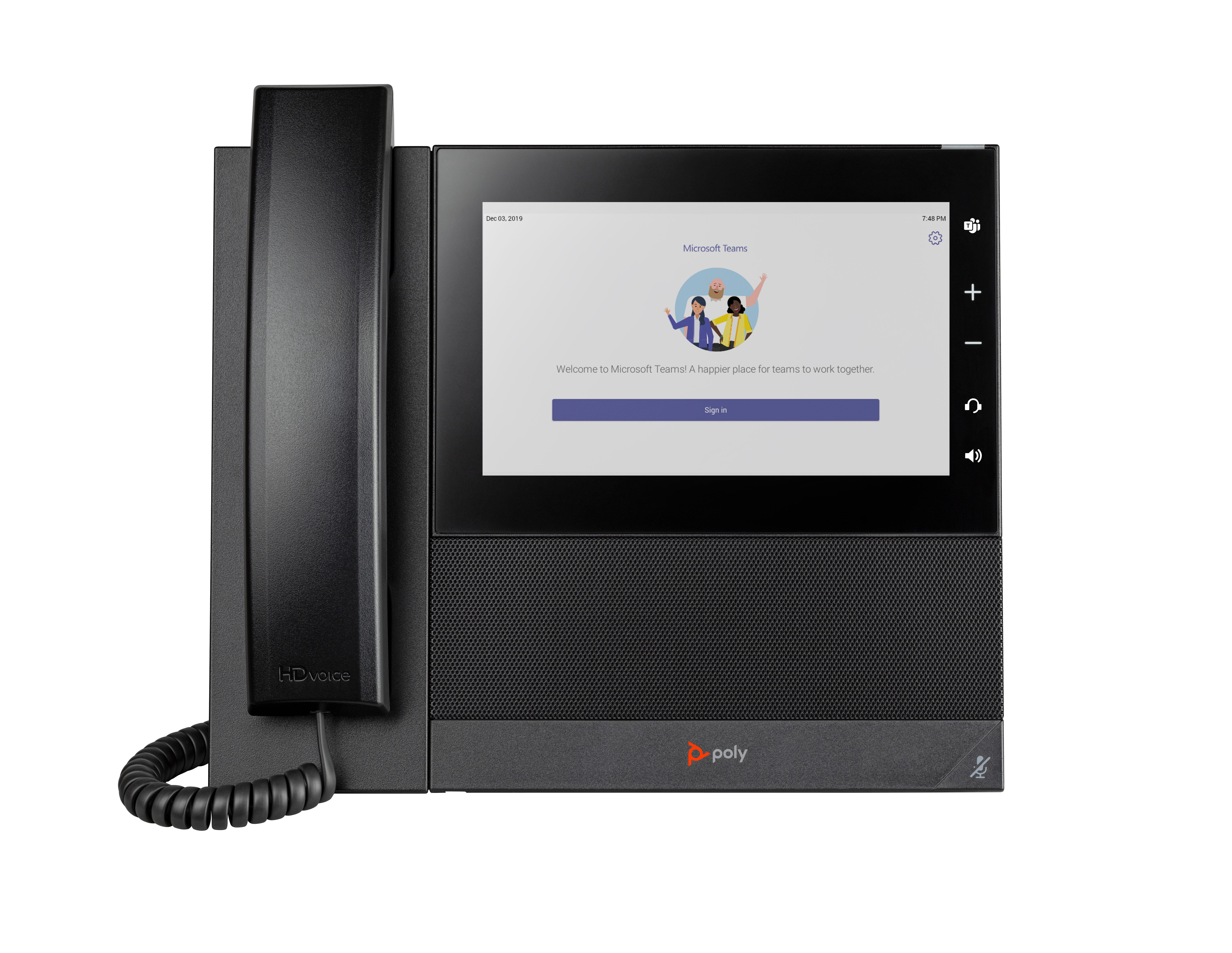 HP Poly CCX 600 Business Media Phone for Microsoft Teams and PoE-enabled. Product colour: Black. Compatible operating syst