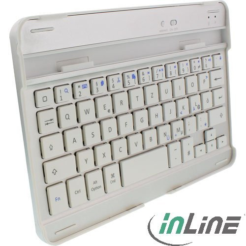 InLine 55371W mobile device keyboard QWERTZ German Bluetooth White – image 2