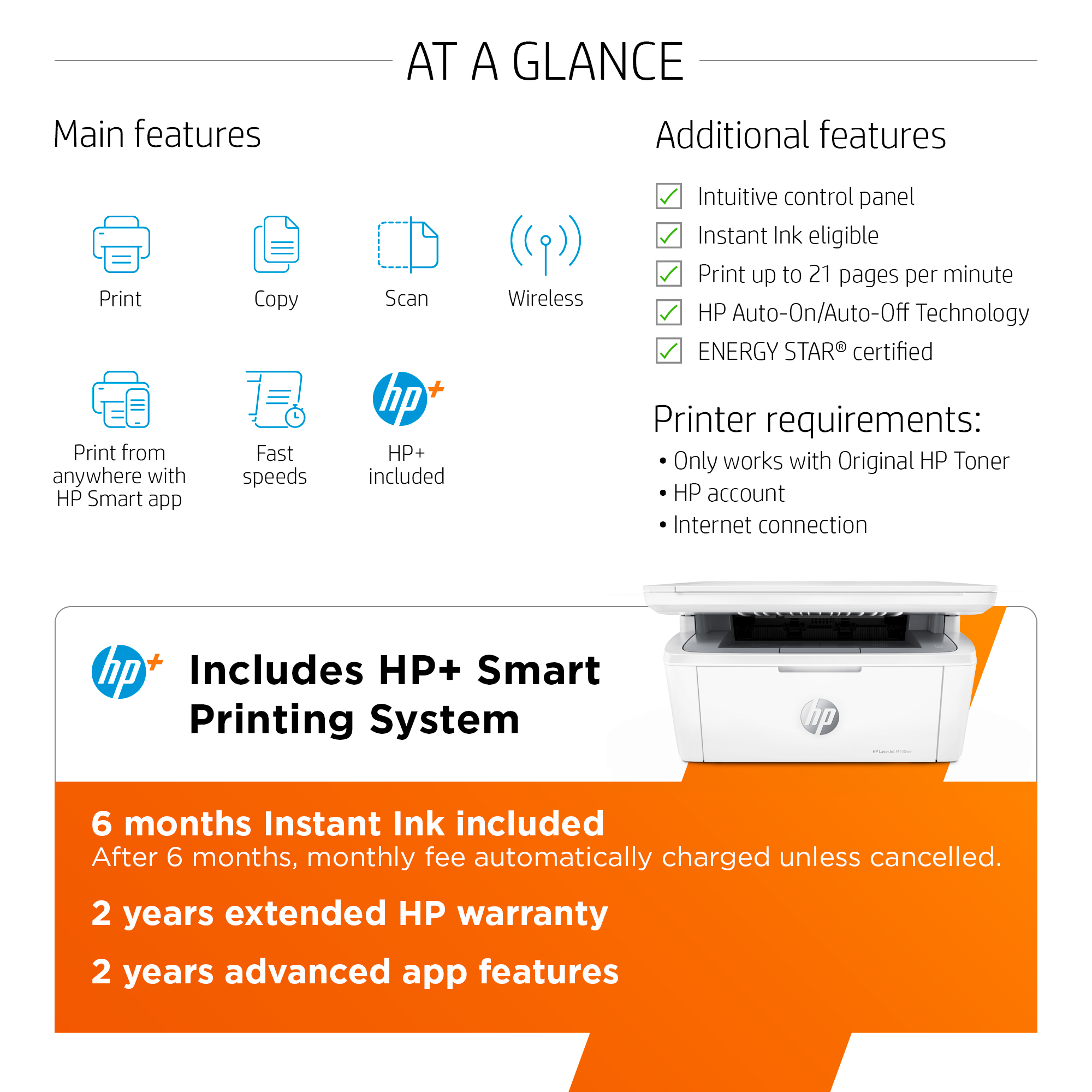 HP LaserJet MFP M140we Printer – image 3