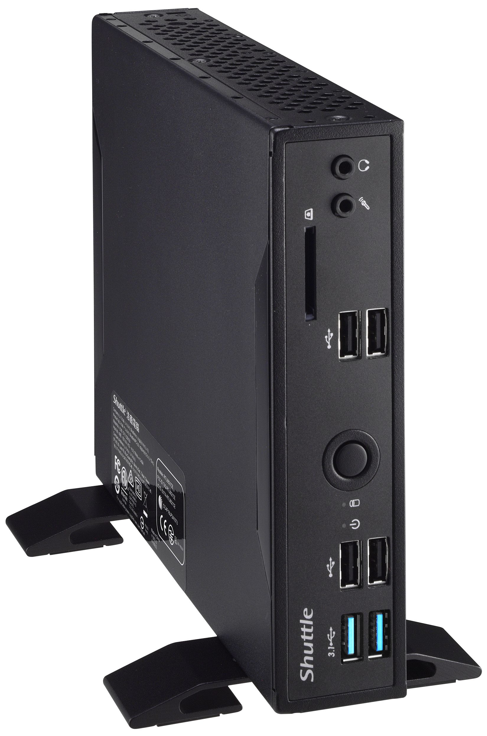Shuttle XPC slim Barebone DS10U, Celeron 4205U, 1xHDMI,1xDP,1x VGA, 2x LAN,1xCOM, 8x USB, fanless, 24/7 permanent operation – image 2