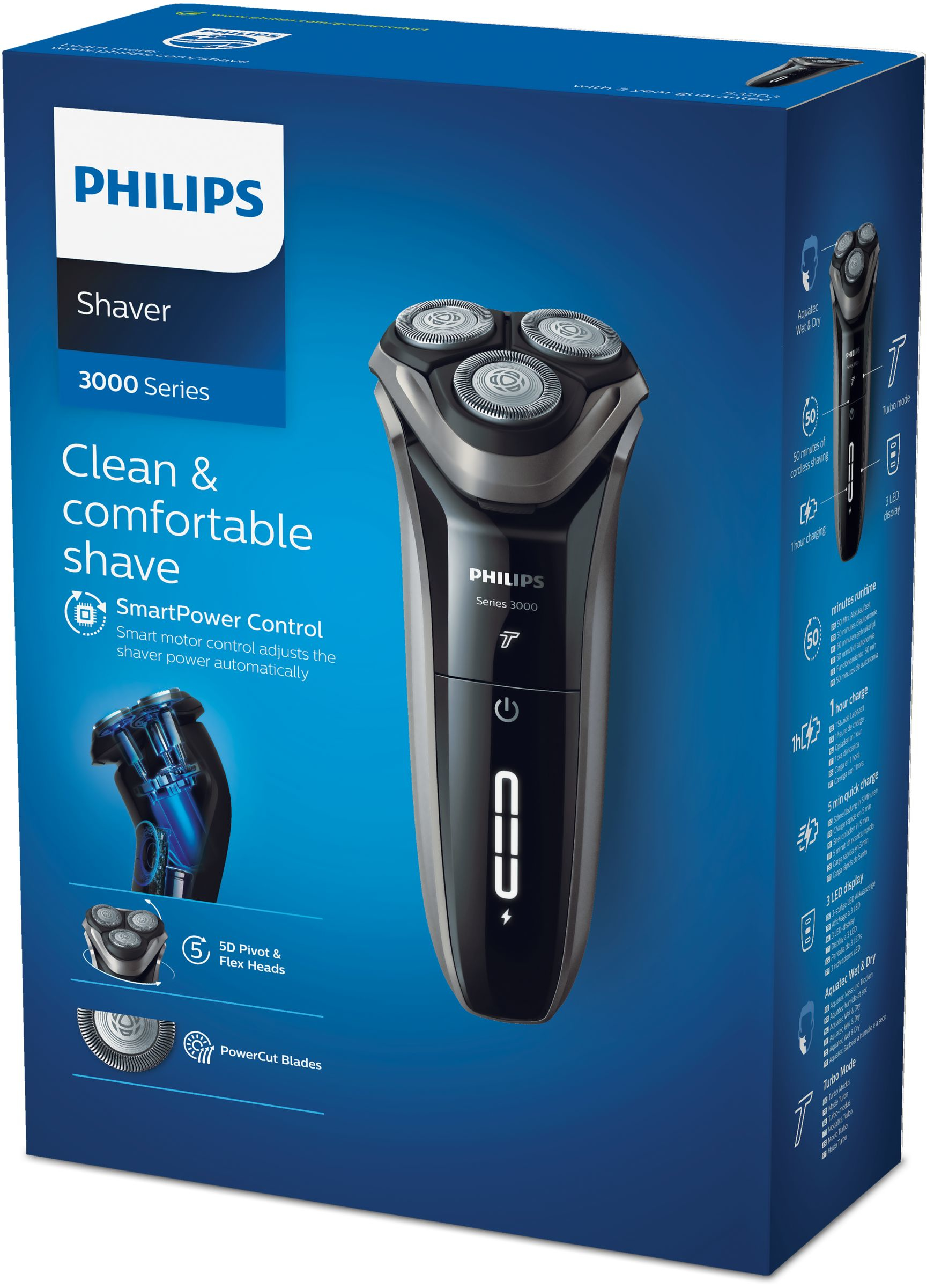 Philips SHAVER Series 3000 S3203/08 men's shaver Rotation shaver Trimmer Black, Grey – image 3