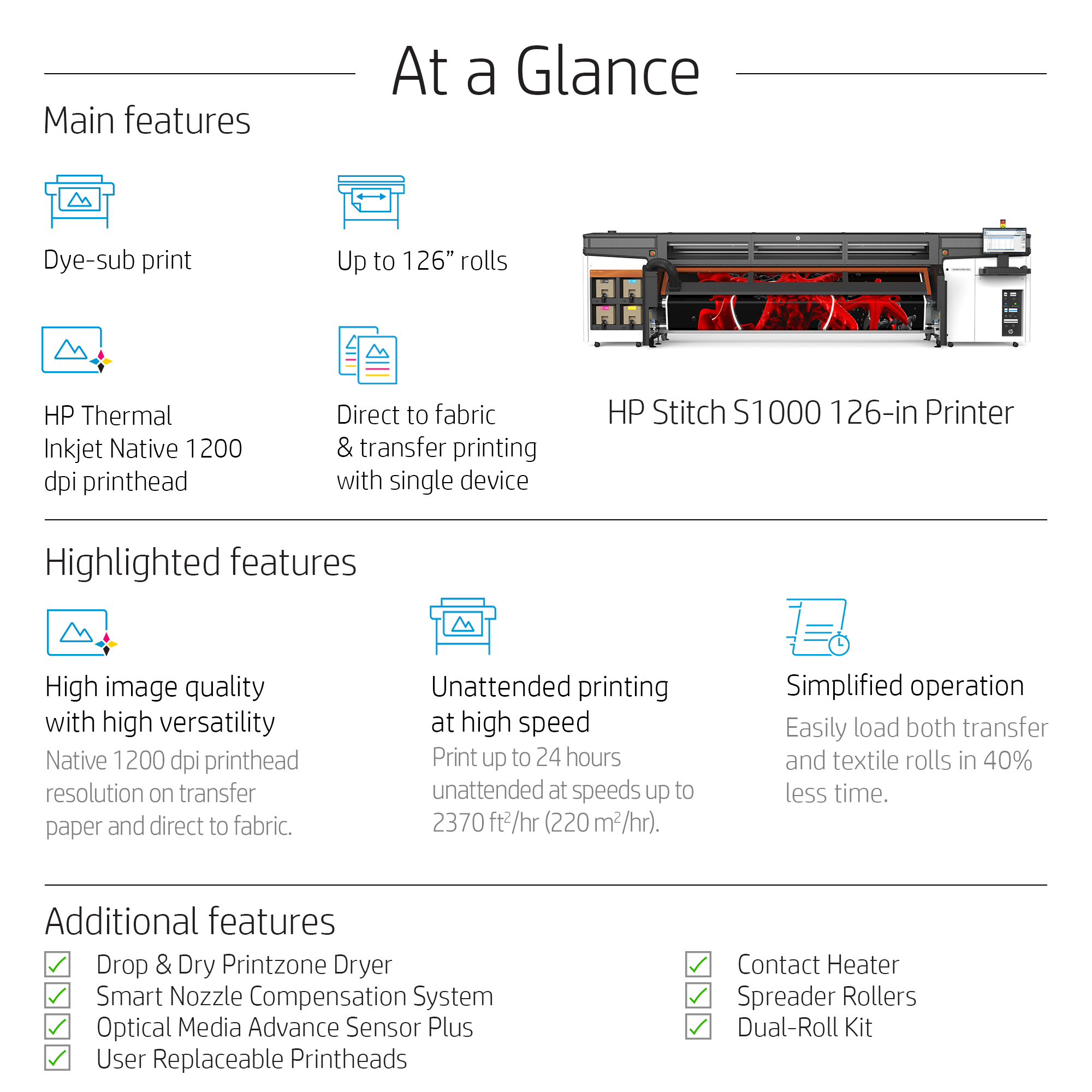HP Stitch S1000 126-in Printer – image 3