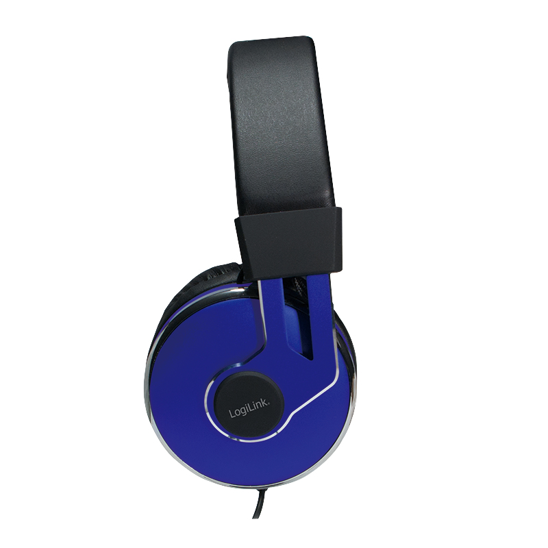 LogiLink HS0040 headphones/headset Wired Head-band Calls/Music Black, Blue – image 3