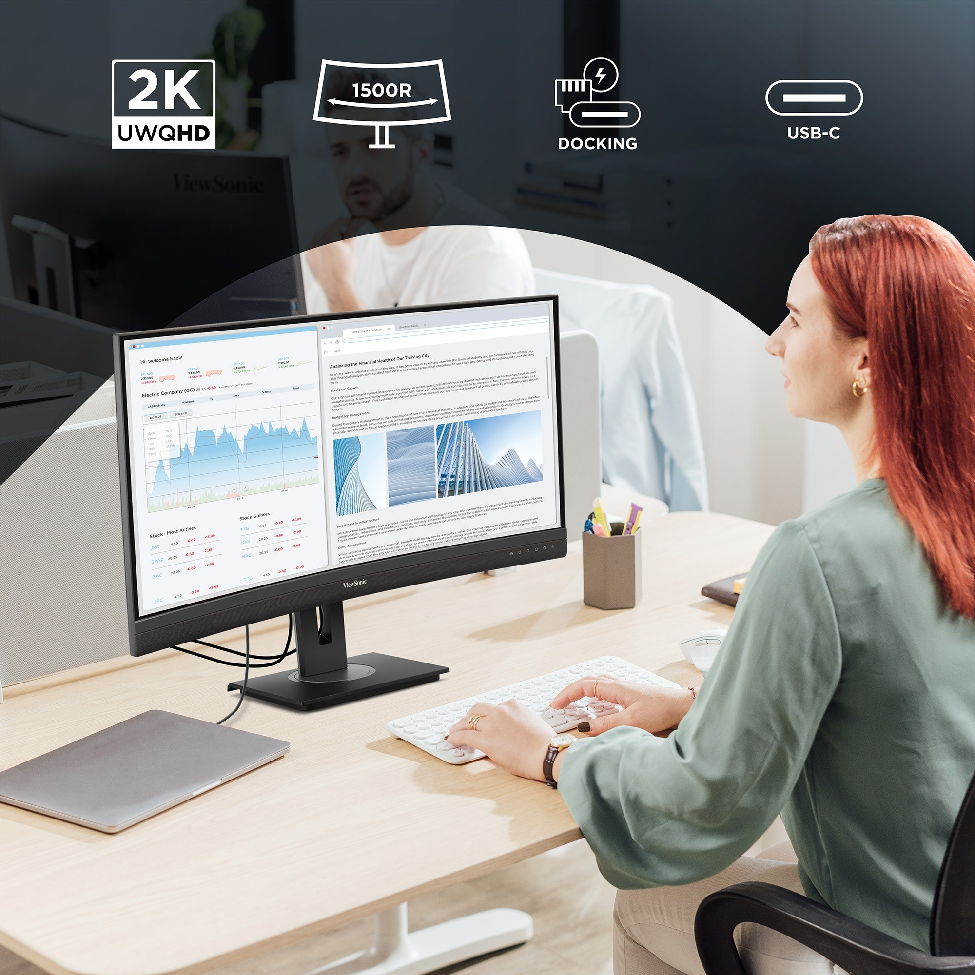 Viewsonic VG Series VG3456CA computer monitor – image 2