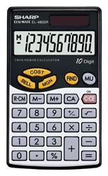 Sharp EL-480SR calculator Pocket Financial Black, Silver