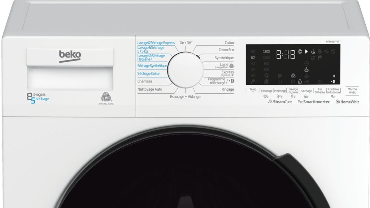 Beko HTE8613YBST washer dryer Freestanding Front-load White – image 3