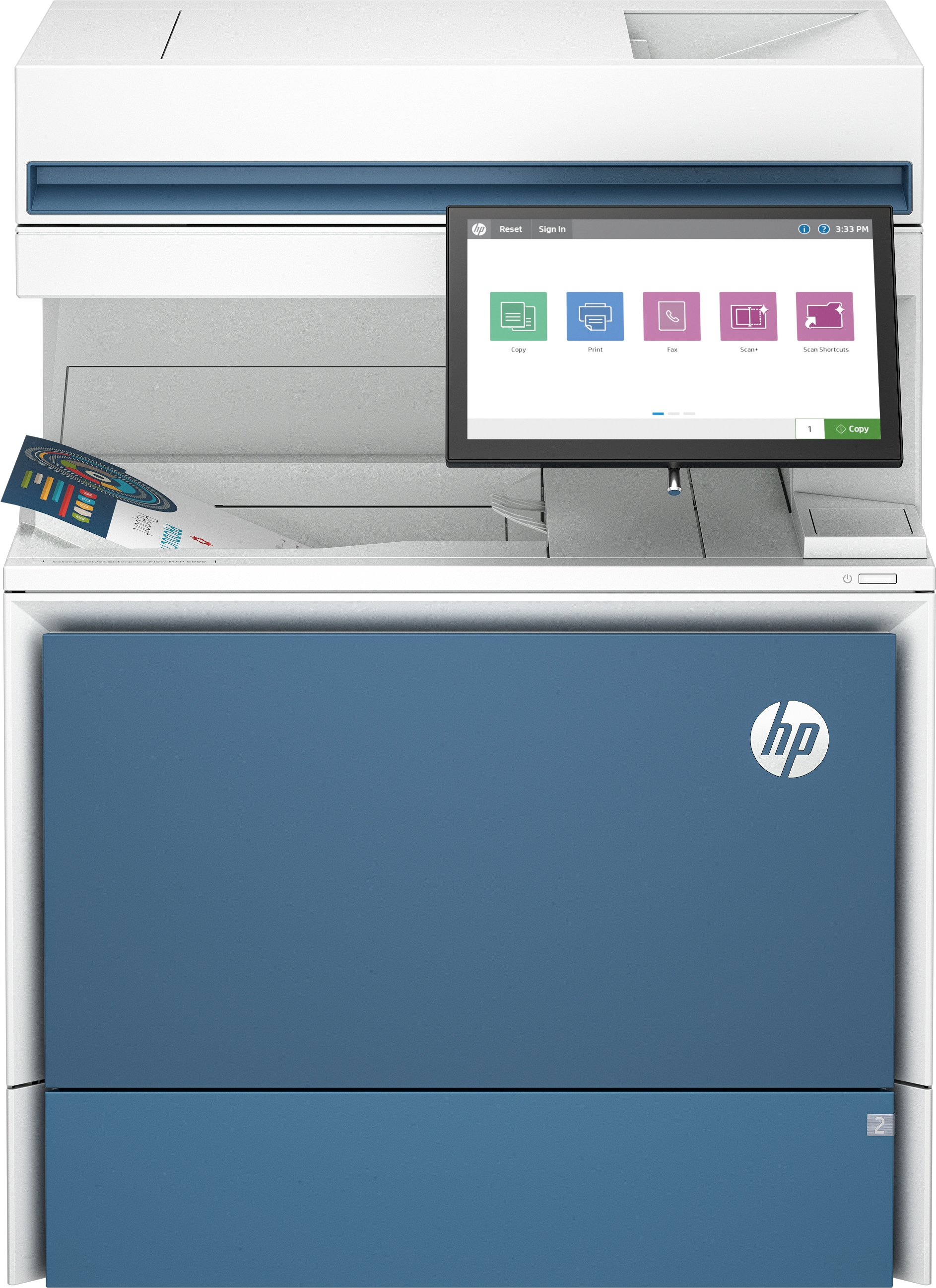 HP Color LaserJet Enterprise Flow MFP 6800zf Printer – image 3