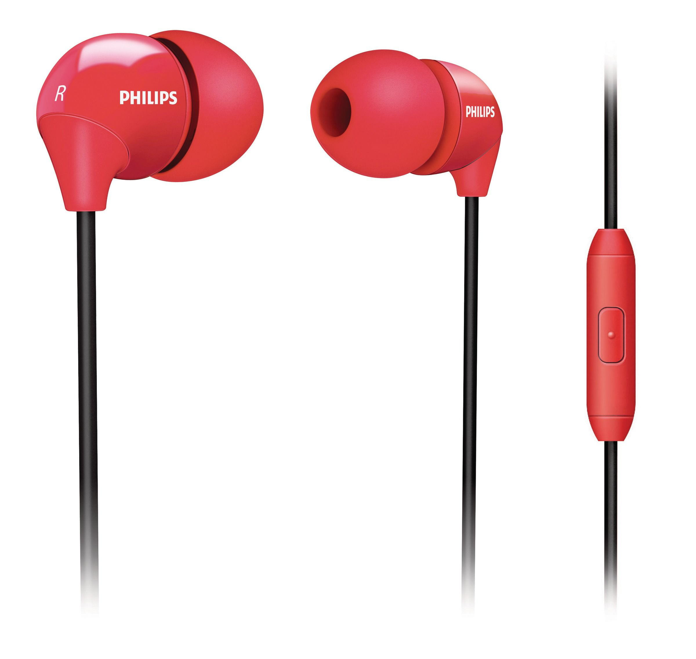 Philips SHE3575BK/10 headphones/headset Wired In-ear Red – image 1