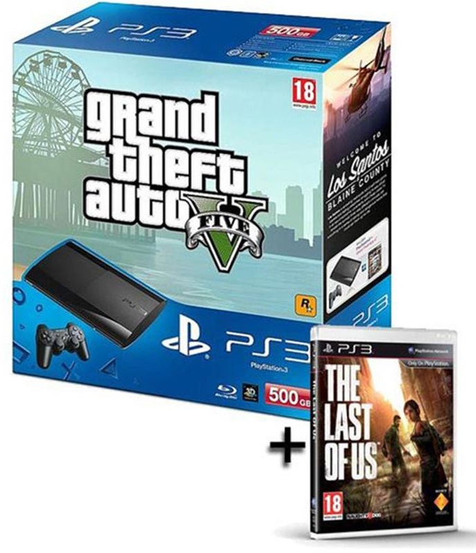 Sony Interactive Entertainment PlayStation 3 500GB + Grand Theft Auto V + The Last of Us – image 2