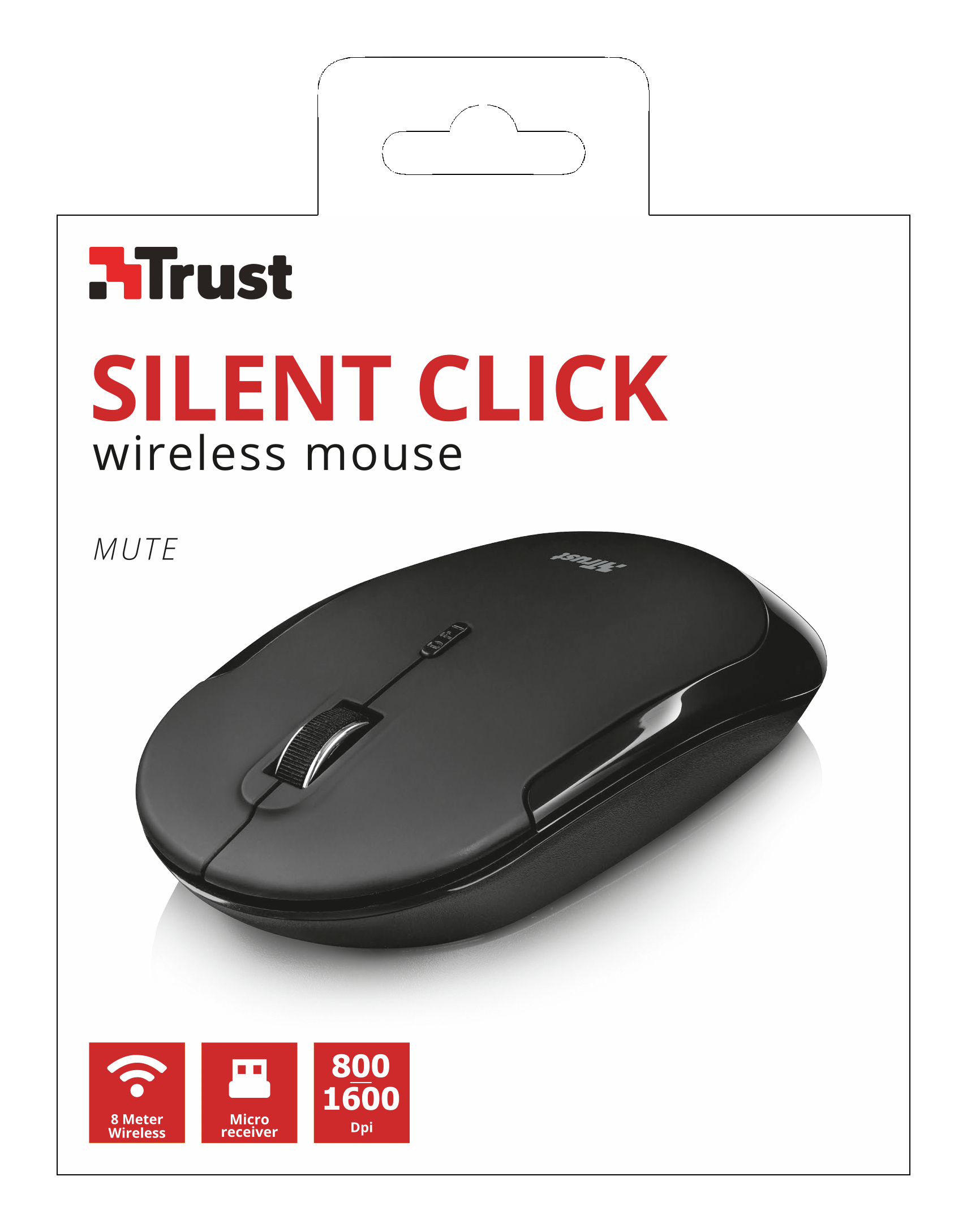 Trust 21833 mouse Office Ambidextrous RF Wireless Optical 1600 DPI – image 6