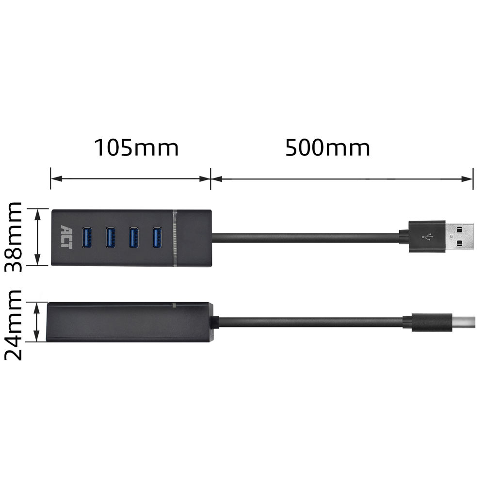 ACT USB hub 3.0 4 port USB-A – image 6