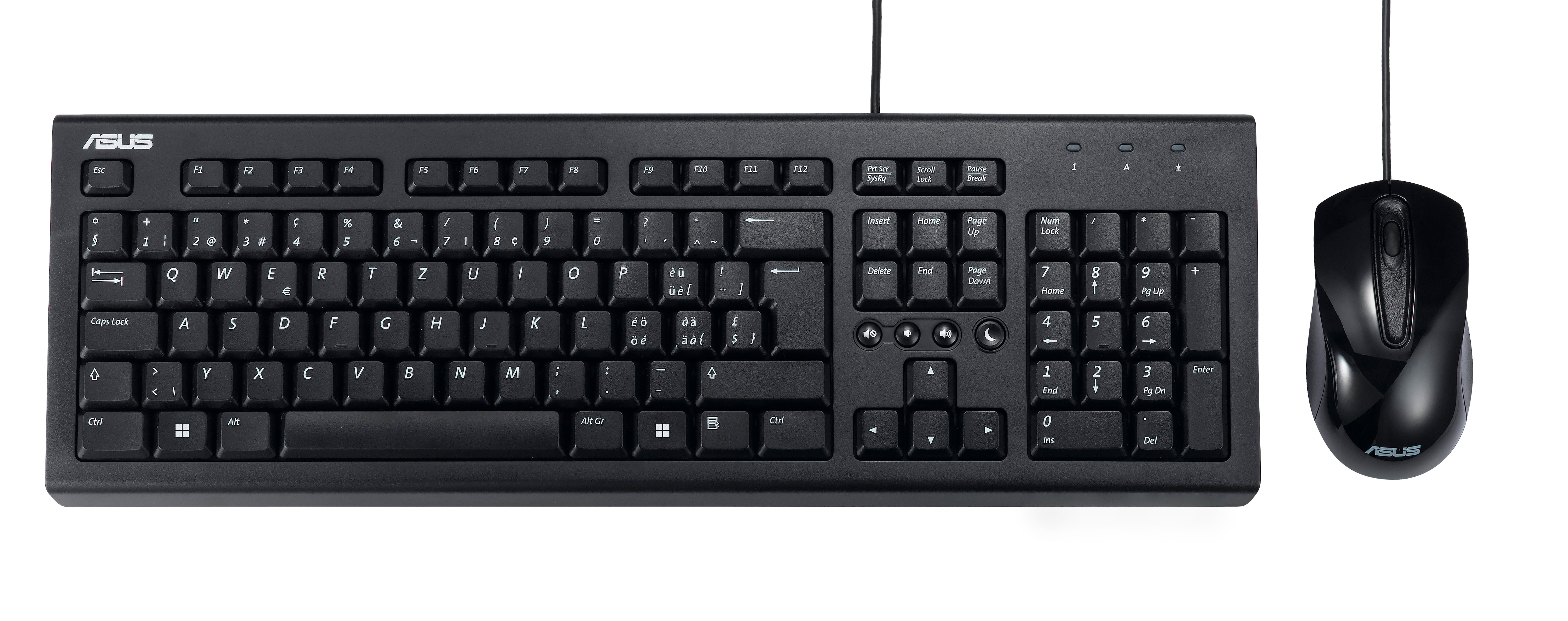 ASUS U2000 - Keyboard and mouse set - USB - black