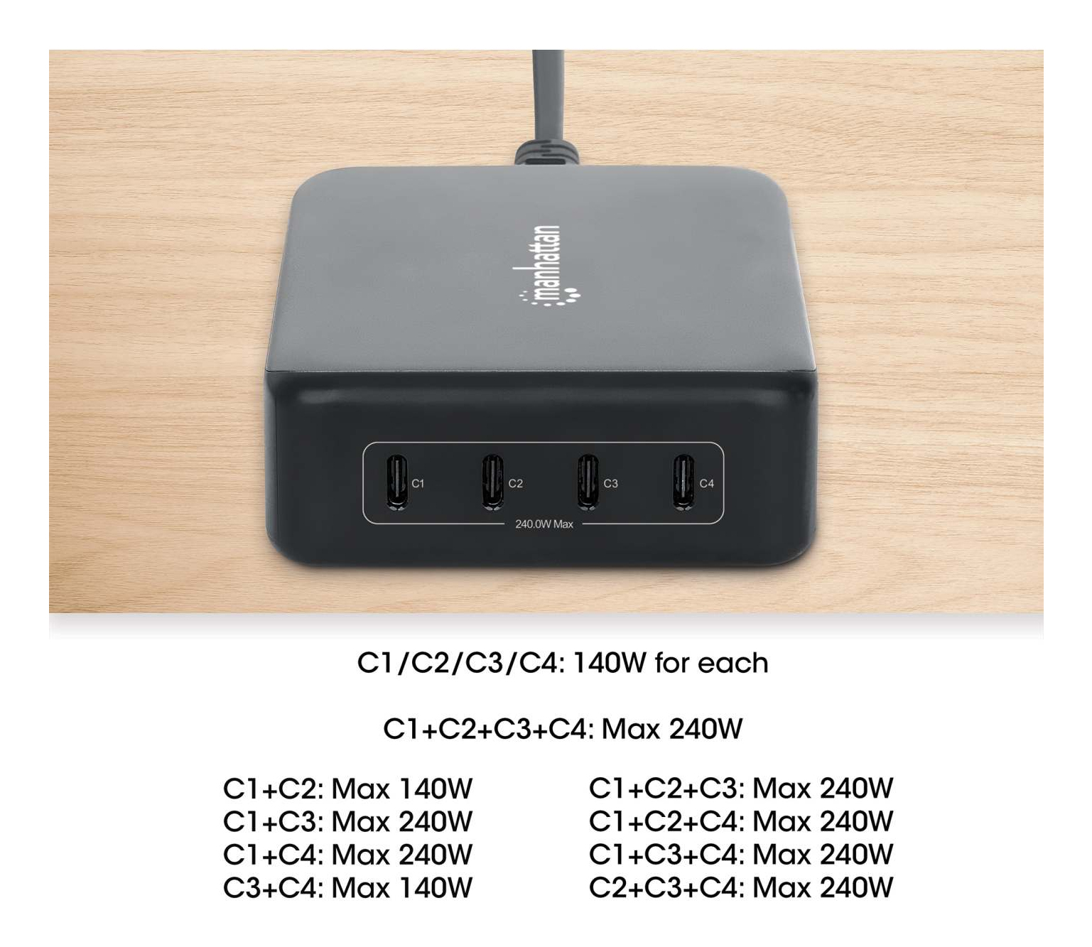 Manhattan 4-Port GaN USB Power Delivery Charging Station – image 5