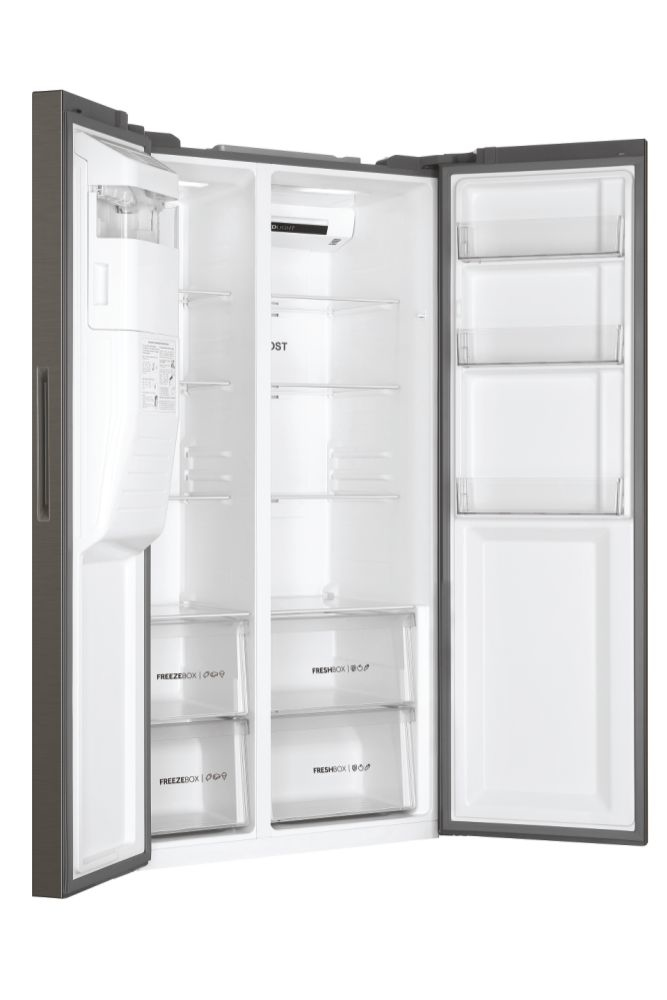 Haier SBS 90 Series 3 HSR3918FIMP side-by-side refrigerator Freestanding – image 5