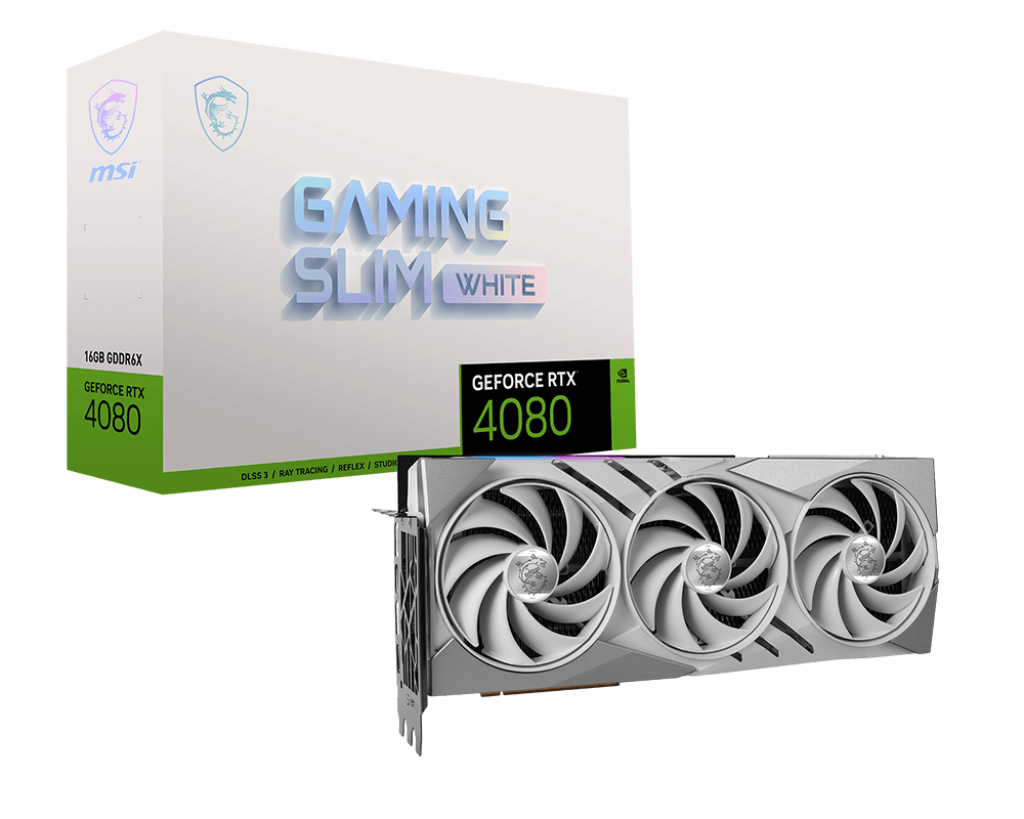 MSI GeForce RTX 4080 16GB GAMING SLIM WHITE – image 1