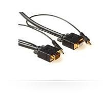 Microconnect MONGH2BMJ VGA + 3.5mm - VGA + 3.5mm Kablo - 2m - Siyah