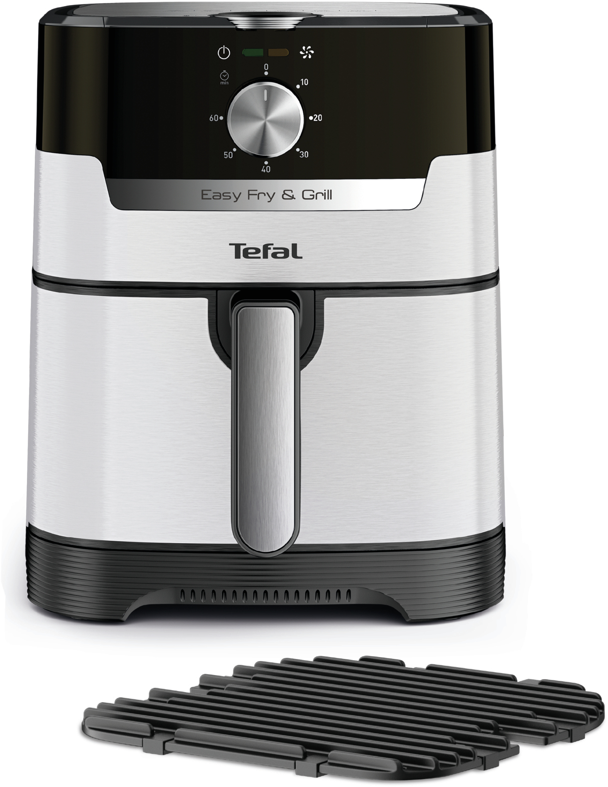 Tefal Easy Fry & Grill EY501A Singolo 4,2 L Indipendente 1550 W Friggitrice ad aria calda Nero, Acciaio inox