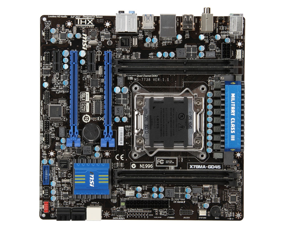 MSI X79MA-GD45 motherboard LGA 2011 (Socket R) micro ATX – image 2
