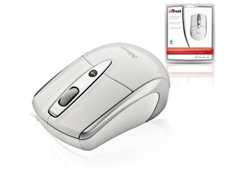 Trust Retractable Laser Mini Mouse for Mac & Windows PC - White – image 2