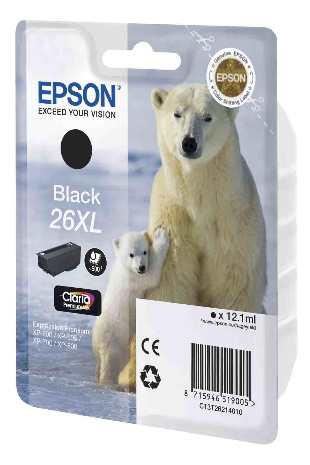 Epson Singlepack Black 26XL Claria Premium Ink – image 2