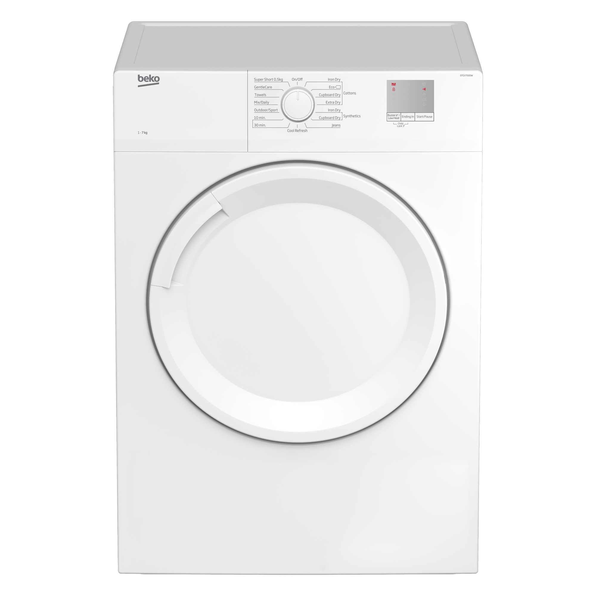 Beko DTGV7000W tumble dryer Freestanding Front-load – image 8