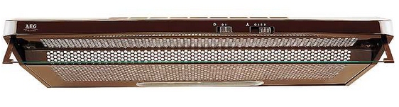 AEG 239DD cooker hood Semi built-in (pull out) Brown 370 m³/h