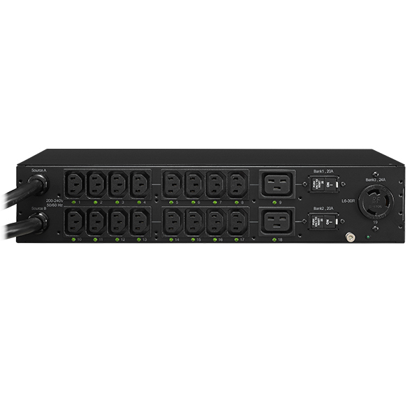 CyberPower PDU30SWHVT19ATNET power distribution unit (PDU) 19 AC outlet(s) 2U Black – image 2