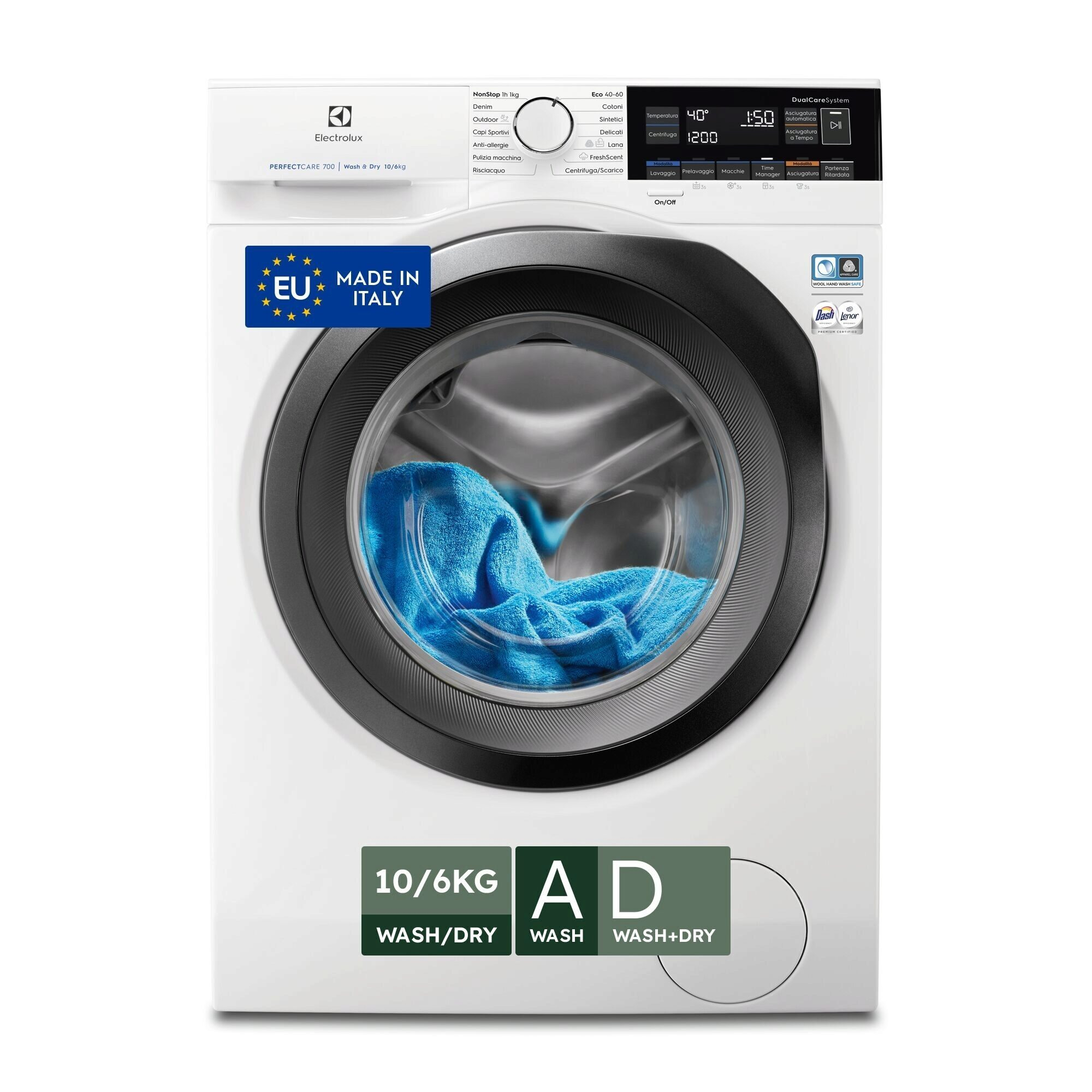 Electrolux EW7WUN316 washer dryer Freestanding Front-load White – image 1