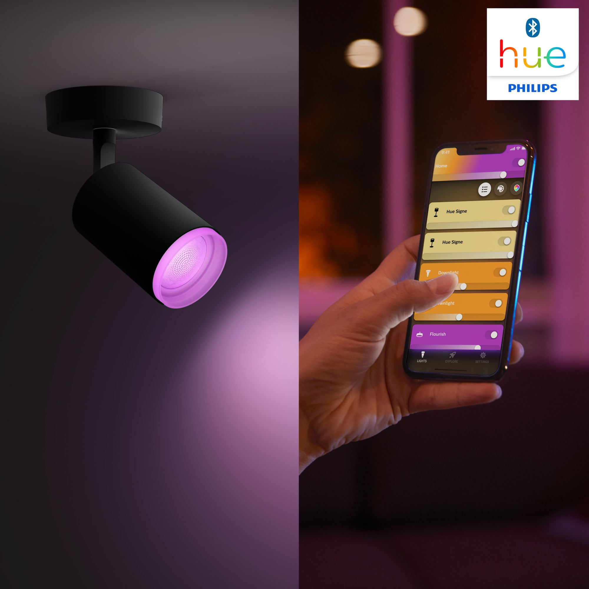 Philips by Signify Philips Hue White and colour ambience Fugato double spotlight – image 8