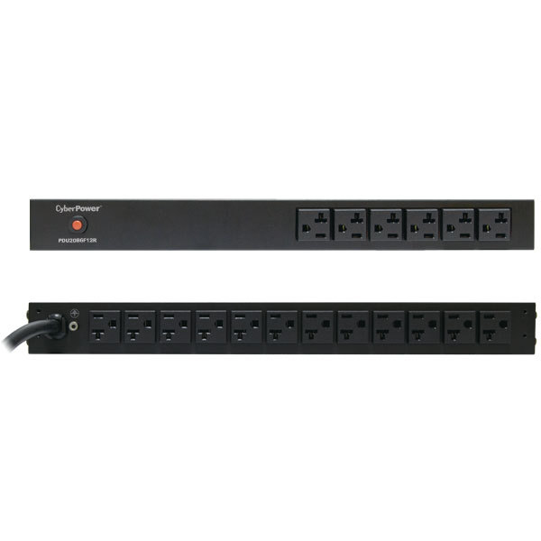 CyberPower PDU20B6F12R power distribution unit (PDU) 18 AC outlet(s) 1U Black – image 2