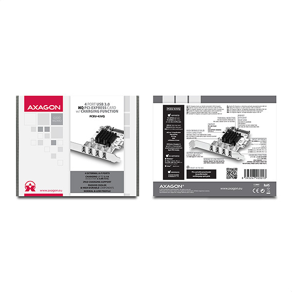 Axagon PCEU-43VQ interface cards/adapter Internal USB 3.2 Gen 1 (3.1 Gen 1) – image 6