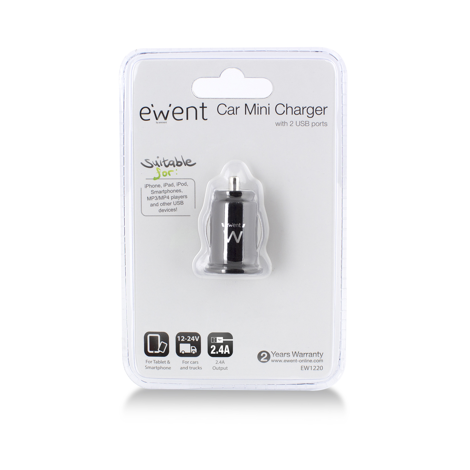 Ewent EW1220 mobile device charger MP3, Mobile phone, PDA, Smartphone, Tablet Black Cigar lighter Auto – image 5