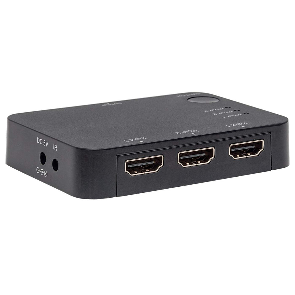 Manhattan HDMI Switch 3-Port , 4K@30Hz, Connects x3 HDMI sources to x1 display, Automatic and Manual Switching (via button), USB-A Powered (cable included, 0.7m – image 5