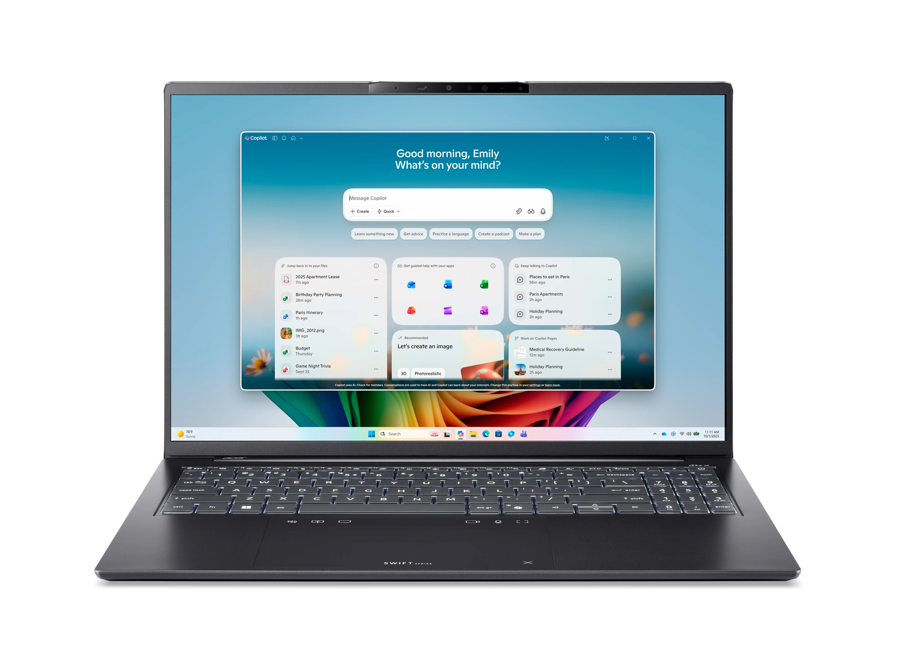 Acer Swift Go 16 AI OLED 16   U7-355  16GB 512GB SSD W11H